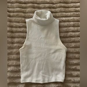 Zara Cropped Sleveless Turle Neck
